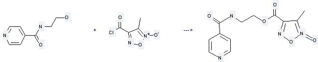 N-(2-Hydroxyethyl)isonicotinamide can be used to produce 4-Methyl-5-oxy-furazan-3-carboxylic acid 2-[(pyridine-4-carbonyl)-amino]-ethyl ester.